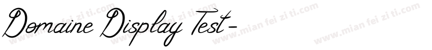 Domaine Display Test字体转换